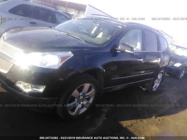 1GNKVLED5CJ237922 - 2012 CHEVROLET TRAVERSE LTZ BLACK photo 2