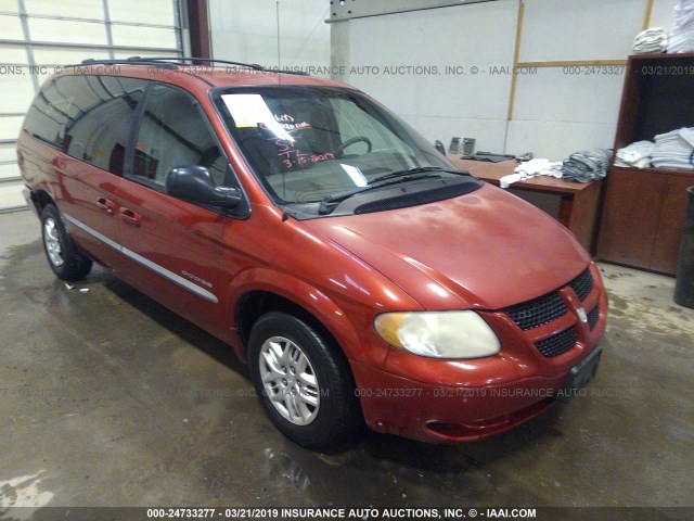 2B8GP44G01R110722 - 2001 DODGE GRAND CARAVAN SPORT RED photo 1