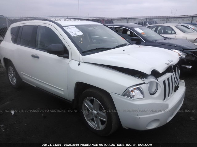 1J8FF47W68D731314 - 2008 JEEP COMPASS SPORT WHITE photo 1