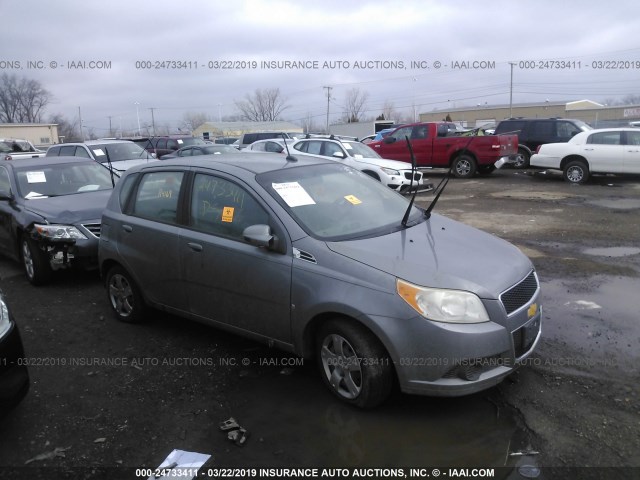 KL1TD66E99B627702 - 2009 CHEVROLET AVEO LS/LT Մոխրագույն լուսանկար 1