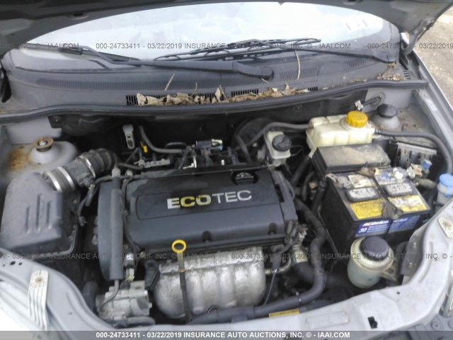 KL1TD66E99B627702 - 2009 CHEVROLET AVEO LS/LT Մոխրագույն լուսանկար 10