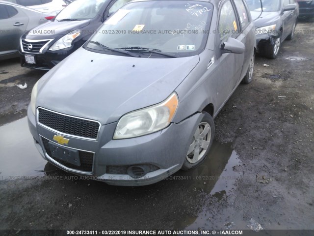 KL1TD66E99B627702 - 2009 CHEVROLET AVEO LS/LT Մոխրագույն լուսանկար 6