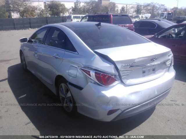 KMHEC4A40BA018237 - 2011 HYUNDAI SONATA HYBRID SILVER photo 3