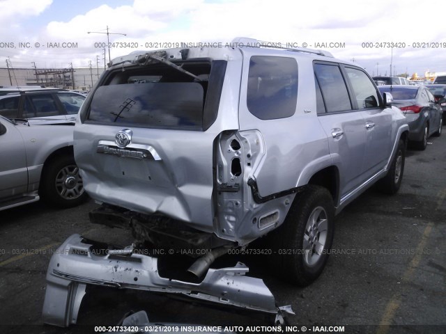 JTEBU5JR1C5080208 - 2012 TOYOTA 4RUNNER SR5/LIMITED/TRAIL SILVER photo 4