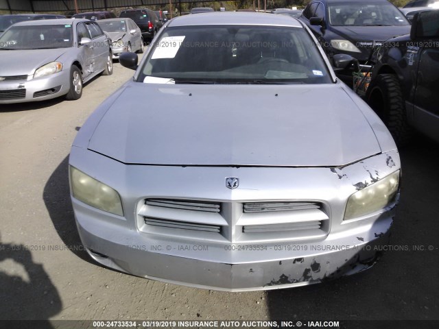 2B3KA43R56H119918 - 2006 DODGE CHARGER SE/SXT SILVER photo 6