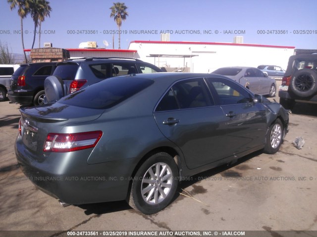4T1BK3EK0BU620045 - 2011 TOYOTA CAMRY SE/LE/XLE BLUE photo 4
