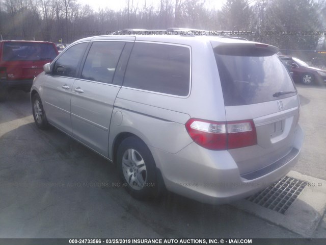 5FNRL38615B413384 - 2005 HONDA ODYSSEY EXL SILVER photo 3