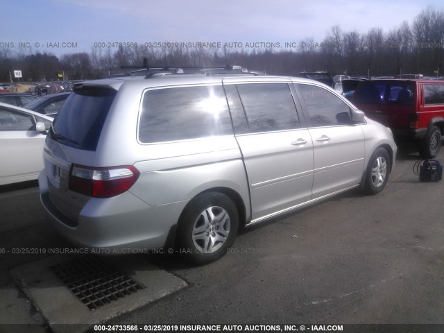 5FNRL38615B413384 - 2005 HONDA ODYSSEY EXL SILVER photo 4