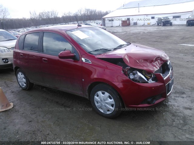 KL1TD66E59B633531 - 2009 CHEVROLET AVEO LS/LT Կարմիր լուսանկար 1