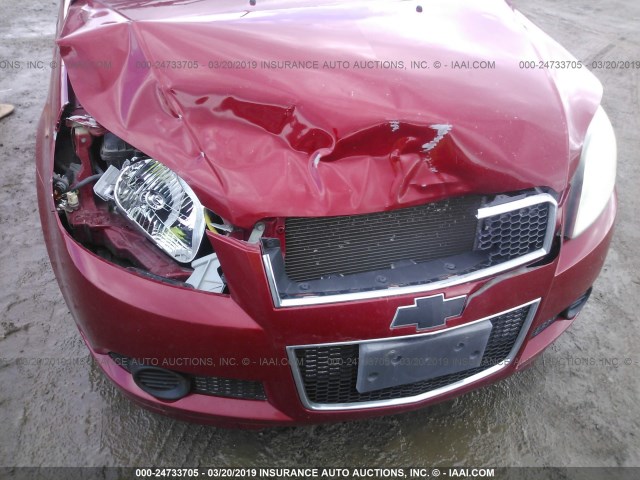 KL1TD66E59B633531 - 2009 CHEVROLET AVEO LS/LT Կարմիր լուսանկար 6