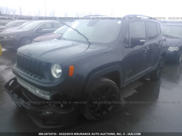 ZACCJBBT0GPD08318 - 2016 JEEP RENEGADE LATITUDE BLACK photo 2