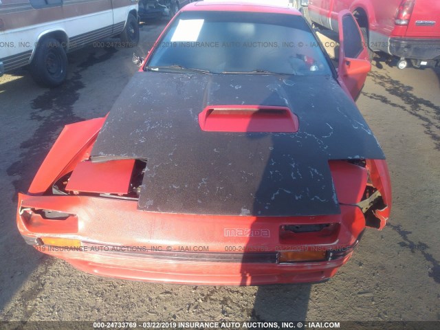 JM1FC3327H0548492 - 1987 MAZDA RX7 RED photo 6