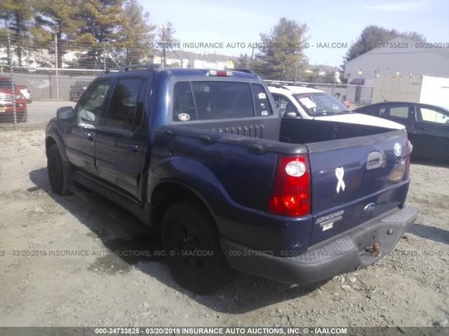 1FMZU77K35UB14145 - 2005 FORD EXPLORER SPORT TR  BLUE photo 3