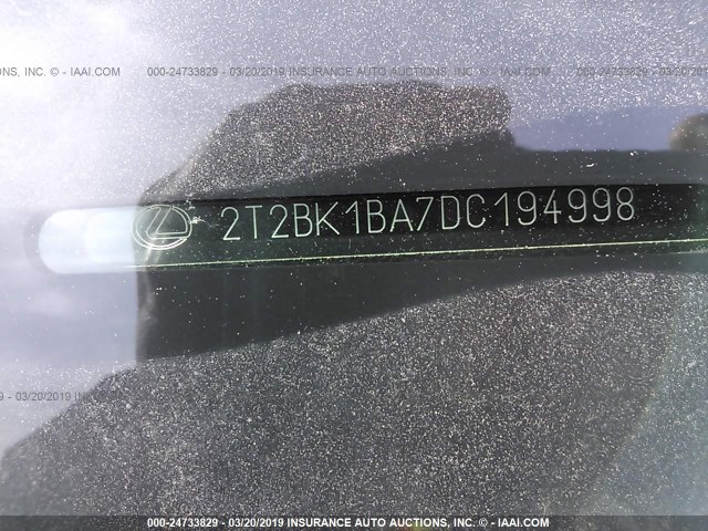 2T2BK1BA7DC194998 - 2013 LEXUS RX 350/BASE/F SPORT Dark Blue photo 9