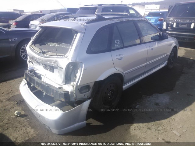 JM1BJ245X21487146 - 2002 MAZDA PROTEGE PR5 SILVER photo 4