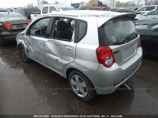 KL1TG6DE8BB168162 - 2011 CHEVROLET AVEO LT SILVER photo 3