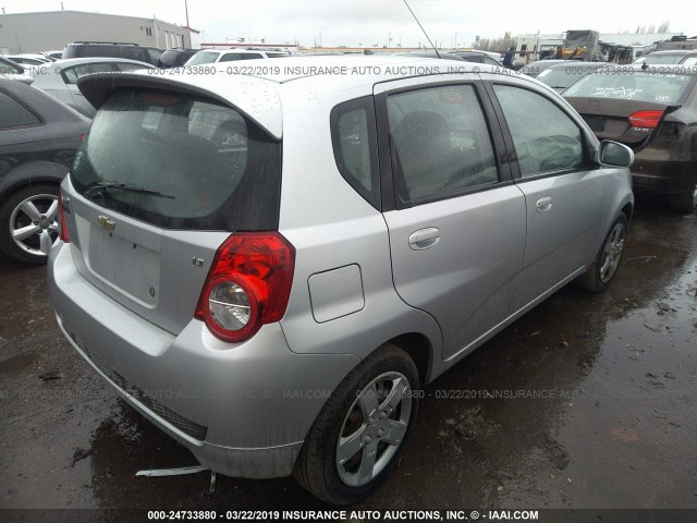 KL1TG6DE8BB168162 - 2011 CHEVROLET AVEO LT SILVER photo 4