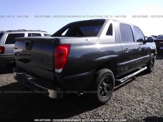 3GNEC12T84G173588 - 2004 CHEVROLET AVALANCHE C1500 GRAY photo 4