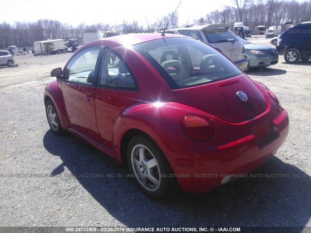 3VWBA21C8XM448548 - 1999 VOLKSWAGEN NEW BEETLE GL RED photo 3