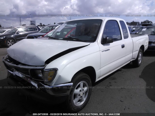 4TAUN53B4SZ015141 - 1995 TOYOTA TACOMA XTRACAB WHITE photo 2