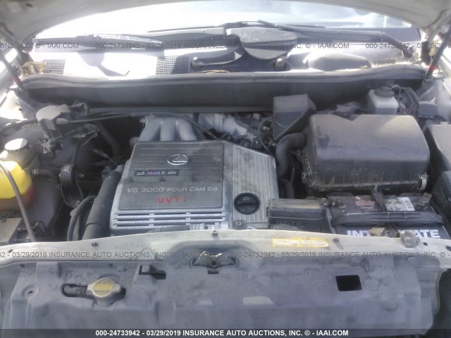 JT6HF10U8Y0147549 - 2000 LEXUS RX 300 GRAY photo 10