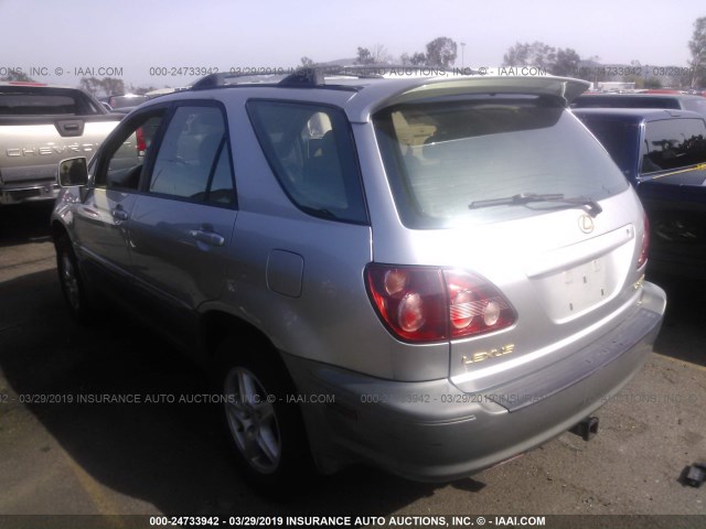 JT6HF10U8Y0147549 - 2000 LEXUS RX 300 GRAY photo 3