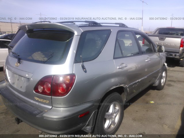 JT6HF10U8Y0147549 - 2000 LEXUS RX 300 GRAY photo 4