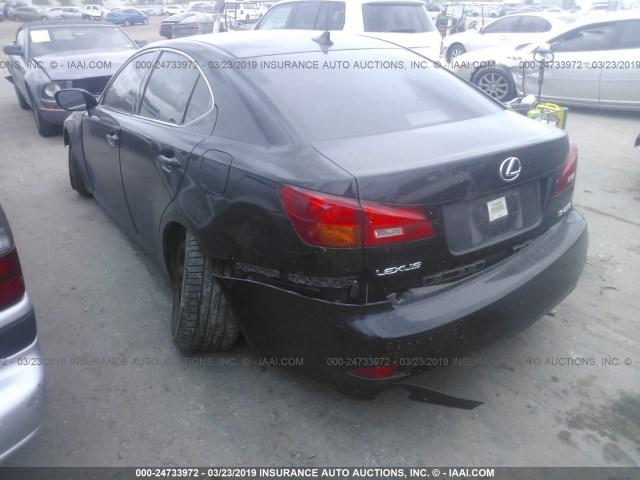 JTHBK262385070788 - 2008 LEXUS IS 250 BLACK photo 3