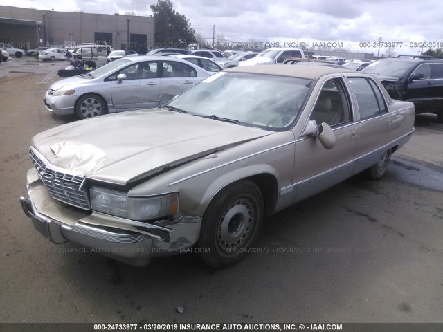 1G6DW52P4TR712702 - 1996 CADILLAC FLEETWOOD BROUGHAM GOLD photo 2