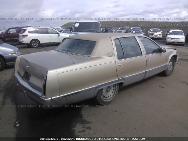 1G6DW52P4TR712702 - 1996 CADILLAC FLEETWOOD BROUGHAM GOLD photo 4