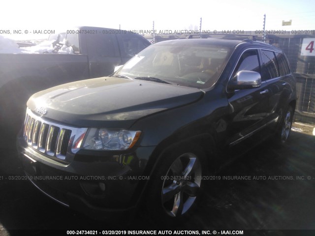 1J4RR6GT9BC714124 - 2011 JEEP GRAND CHEROKEE OVERLAND GREEN photo 2