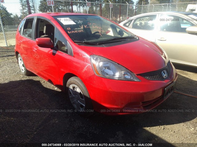 JHMGE8H37DC082874 - 2013 HONDA FIT RED photo 1