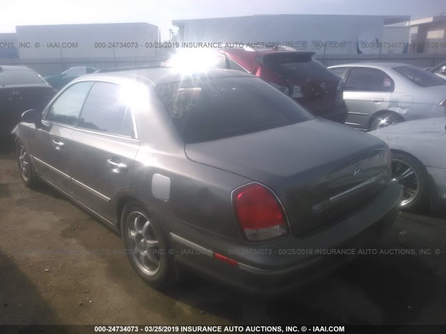 KMHFU45E02A195830 - 2002 HYUNDAI XG 350 GRAY photo 3