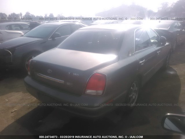 KMHFU45E02A195830 - 2002 HYUNDAI XG 350 GRAY photo 4