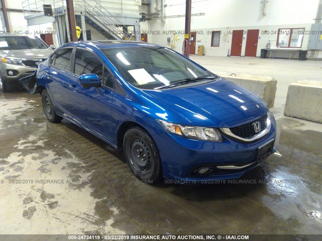 2HGFB2F97FH536648 - 2015 HONDA CIVIC EXL BLUE photo 1