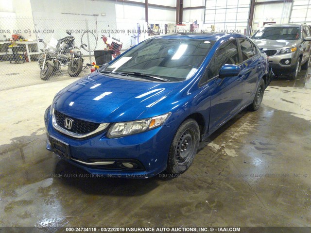 2HGFB2F97FH536648 - 2015 HONDA CIVIC EXL BLUE photo 2