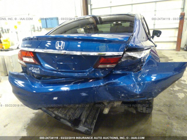 2HGFB2F97FH536648 - 2015 HONDA CIVIC EXL BLUE photo 6