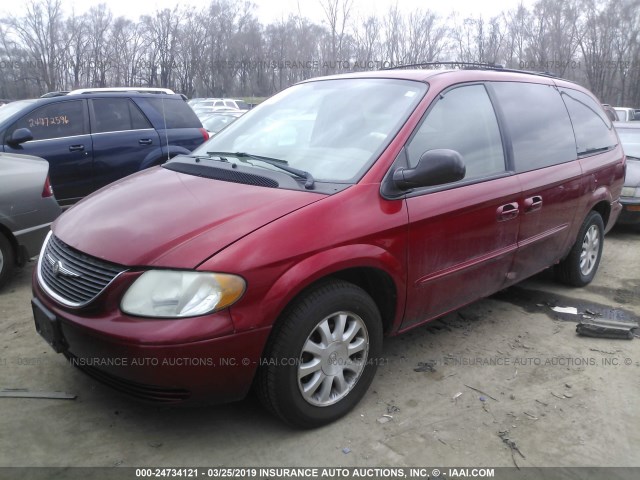 2C4GP44LX3R374731 - 2003 CHRYSLER TOWN & COUNTRY LX RED photo 2