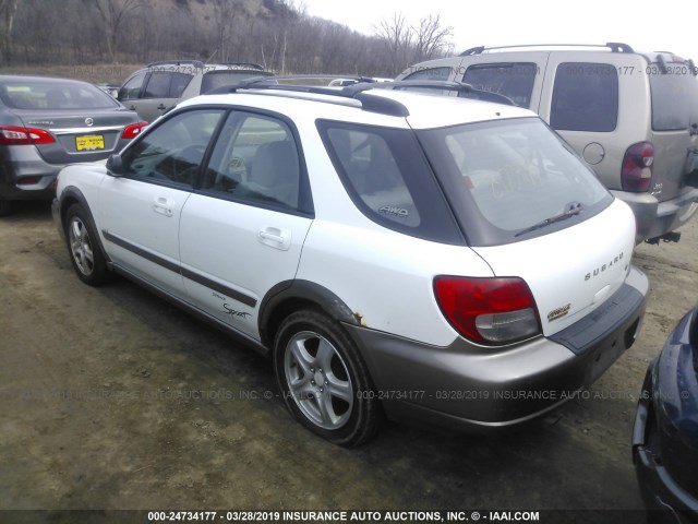 JF1GG68572H805307 - 2002 SUBARU IMPREZA OUTBACK SPORT WHITE photo 3