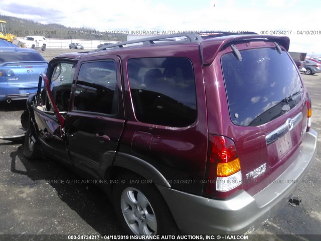 4F2CZ94183KM21032 - 2003 MAZDA TRIBUTE LX MAROON photo 3