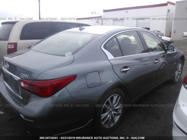 JN1BV7AR5EM692761 - 2014 INFINITI Q50 PREMIUM/SPORT GRAY photo 4