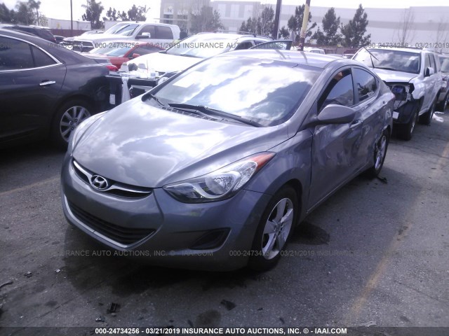 5NPDH4AE0DH332878 - 2013 HYUNDAI ELANTRA GLS/LIMITED GRAY photo 2