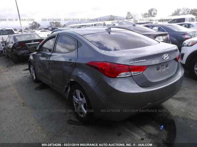 5NPDH4AE0DH332878 - 2013 HYUNDAI ELANTRA GLS/LIMITED GRAY photo 3