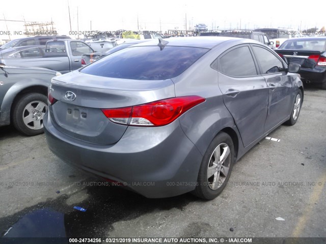 5NPDH4AE0DH332878 - 2013 HYUNDAI ELANTRA GLS/LIMITED GRAY photo 4