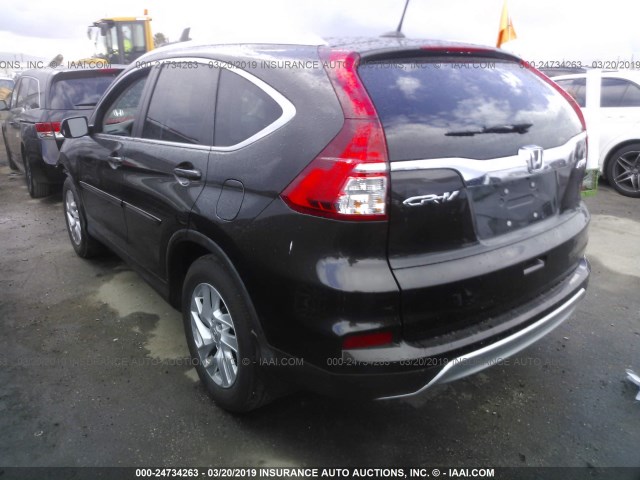 5J6RM4H73GL020914 - 2016 HONDA CR-V EXL BLACK photo 3