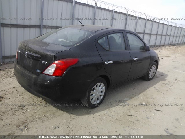 3N1CN7AP1CL818253 - 2012 NISSAN VERSA S/SV/SL BLACK photo 4