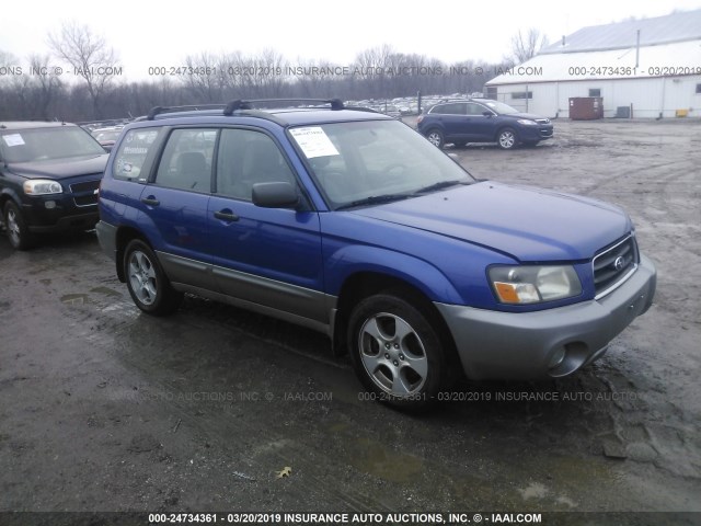 JF1SG65693H771542 - 2003 SUBARU FORESTER 2.5XS BLUE photo 1