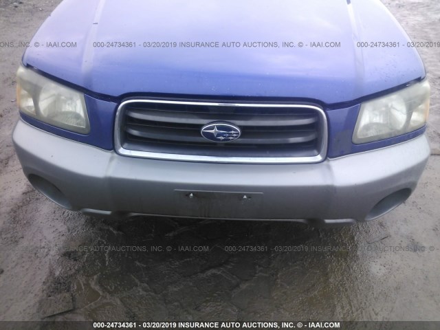 JF1SG65693H771542 - 2003 SUBARU FORESTER 2.5XS BLUE photo 6