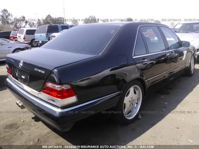 WDBGA43G9XA415848 - 1999 MERCEDES-BENZ S 420 BLACK photo 4