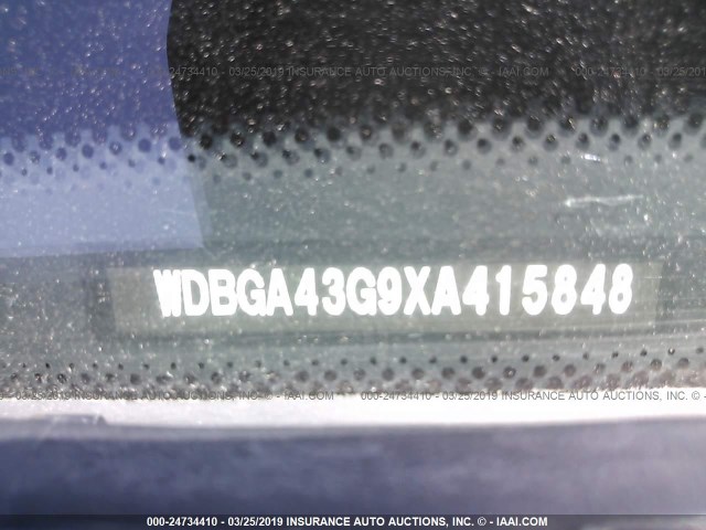 WDBGA43G9XA415848 - 1999 MERCEDES-BENZ S 420 BLACK photo 9